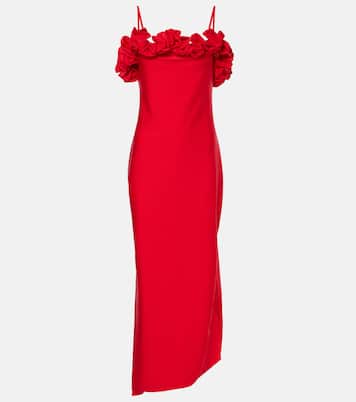 Floral-appliqué jersey gown | Coperni