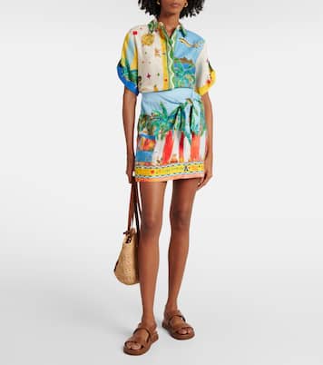 x Adam Lester falda All Aboard de lino | Alémais