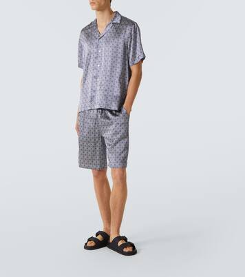 Roberto printed silk bowling shirt | Frescobol Carioca