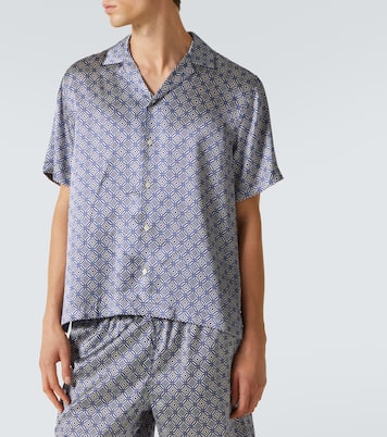 Roberto printed silk bowling shirt | Frescobol Carioca