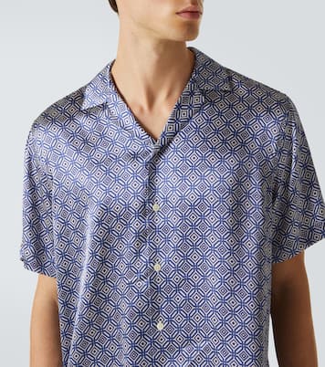 Roberto printed silk bowling shirt | Frescobol Carioca