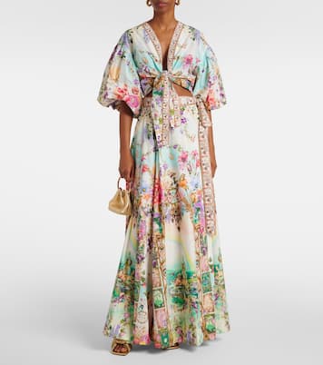 Bedrucktes Cropped-Top aus Baumwolle | Camilla