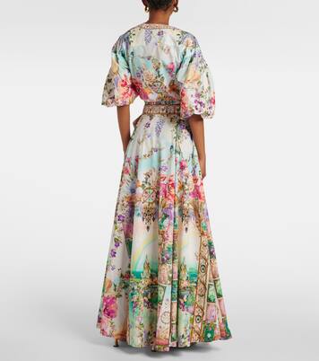 Bedrucktes Cropped-Top aus Baumwolle | Camilla