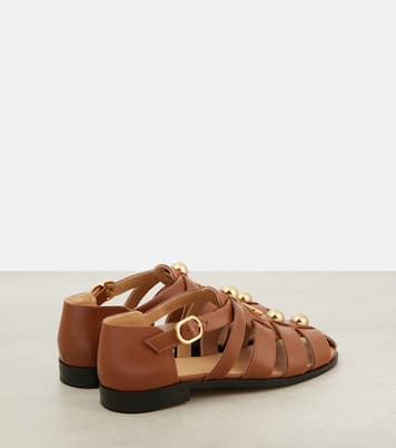 VLogo Signature leather fisherman sandals | Valentino Garavani