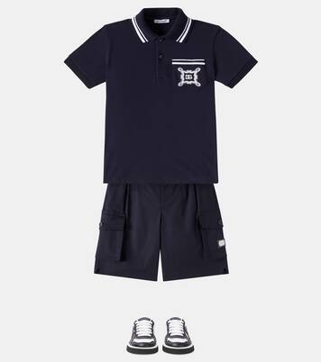 Cotton gabardine shorts | Dolce&Gabbana Kids