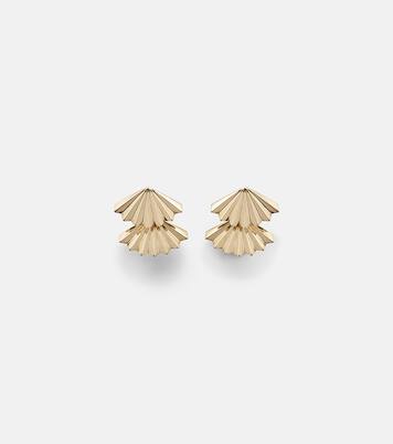 Fan Large 18kt gold earrings | Anita Ko