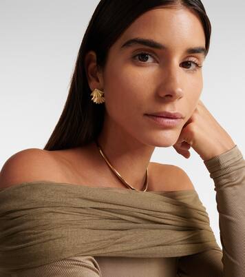 Fan Large 18kt gold earrings | Anita Ko