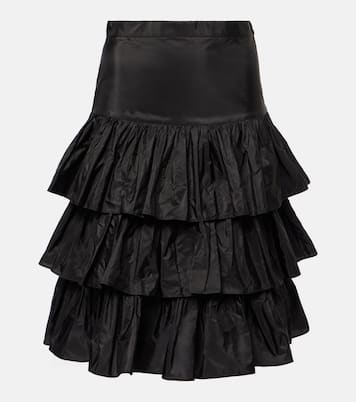 Silk taffetta midi skirt | Valentino
