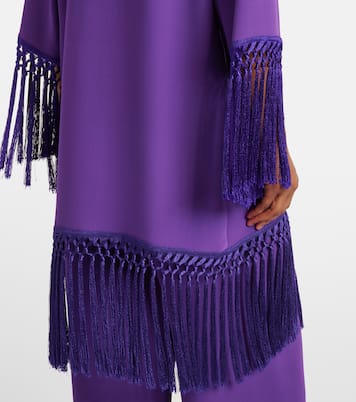 Vestido corto de Cady Couture con flecos | Valentino