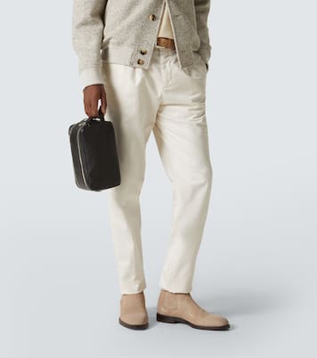 Trousse de toilette en cuir | Brunello Cucinelli