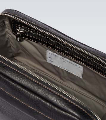 Trousse de toilette en cuir | Brunello Cucinelli