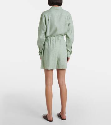 Bermuda Angelo à taille haute en lin | Loro Piana