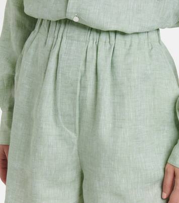 Bermuda Angelo à taille haute en lin | Loro Piana