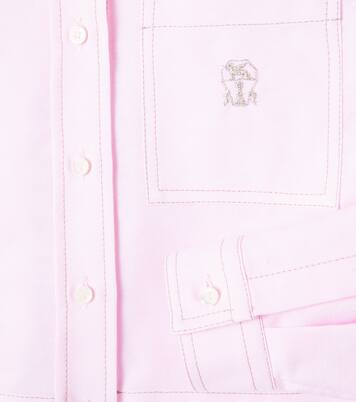 Logo cotton shirt | Brunello Cucinelli Kids