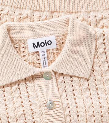 Gretel cable-knit cotton polo shirt | Molo