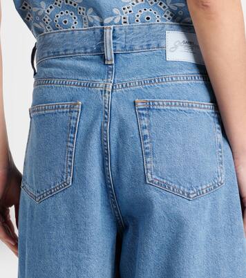 Jean barrel à broderies anglaises | Ganni