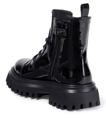 DG patent leather combat boots | Dolce&Gabbana Kids