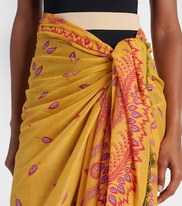 Printed cotton beach cover-up | Valentino