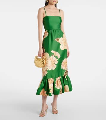 Bedrucktes Midikleid Sage | Alémais