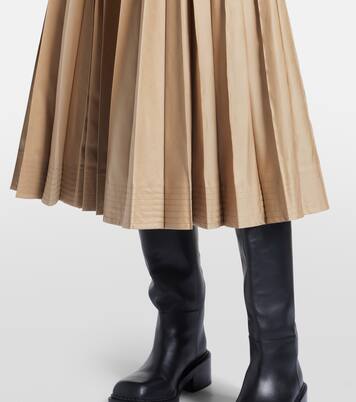 Falda midi de gabardina en mezcla de algodón | Sacai