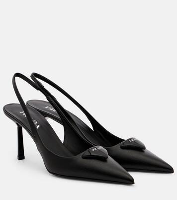 Saffiano leather slingback pumps | Prada