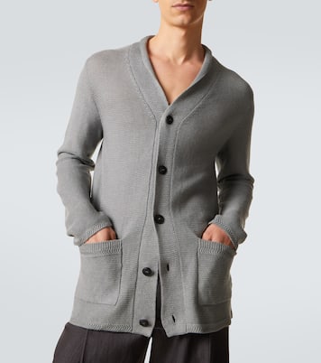 Cardigan en lin mélangé | Giorgio Armani
