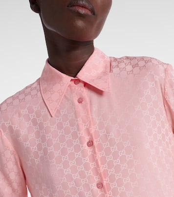 Chemise GG en jacquard de soie | Gucci