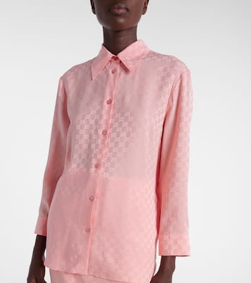 Chemise GG en jacquard de soie | Gucci