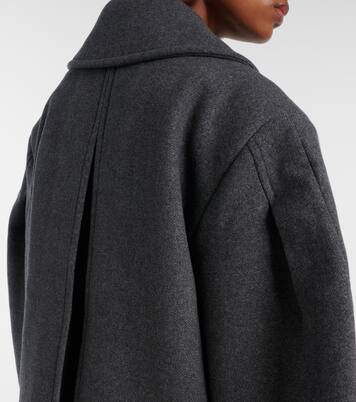 Oversized wool-blend peacoat | Ganni