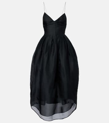 Robe midi Colette en organza de soie | Khaite
