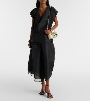 Robe midi Colette en organza de soie | Khaite