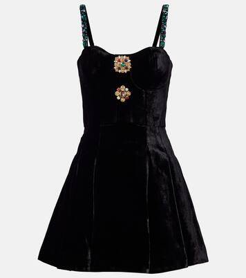 Embellished velvet minidress | Balmain