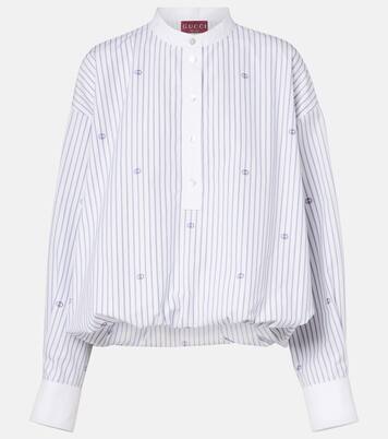 Interlocking G pinstripe cotton shirt | Gucci