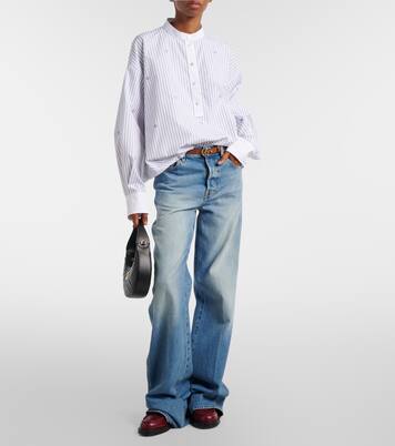 Interlocking G pinstripe cotton shirt | Gucci