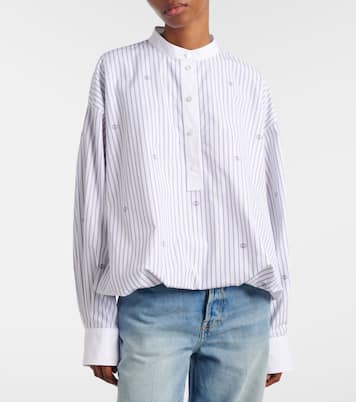Interlocking G pinstripe cotton shirt | Gucci