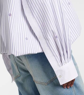 Interlocking G pinstripe cotton shirt | Gucci