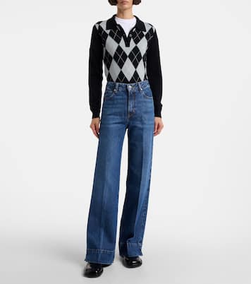 High-Rise Flared Jeans Slice | Frame