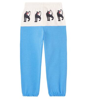 Panther printed cotton sweatpants  | Mini Rodini
