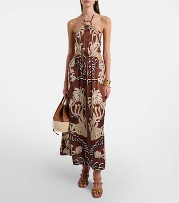 Isore printed halterneck maxi dress | Poupette St Barth