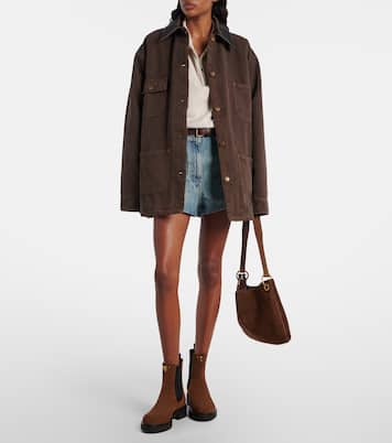 Chelsea Boots Chocolate aus Veloursleder | Prada