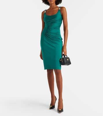 Gathered jersey cocktail dress | Versace