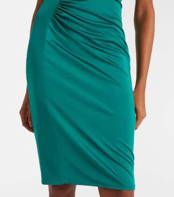 Gathered jersey cocktail dress | Versace