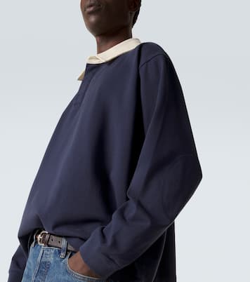 Cotton jersey polo sweater | Frame