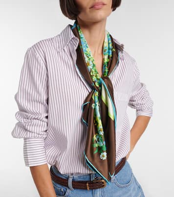 Floral silk scarf | Alémais
