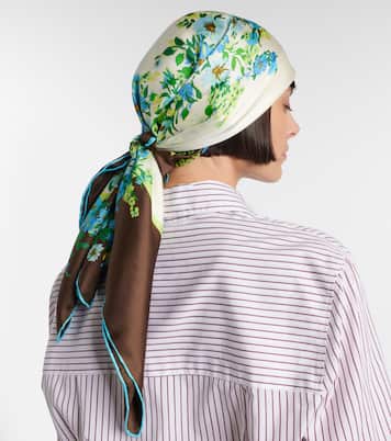 Floral silk scarf | Alémais