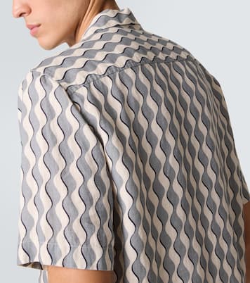Roberto printed linen bowling shirt | Frescobol Carioca