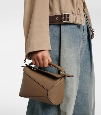 Tote Bag Puzzle Edge Mini aus Leder | Loewe