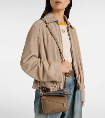 Tote Bag Puzzle Edge Mini aus Leder | Loewe