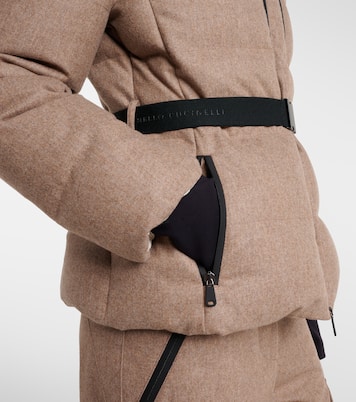 Virgin wool flannel down jacket | Brunello Cucinelli