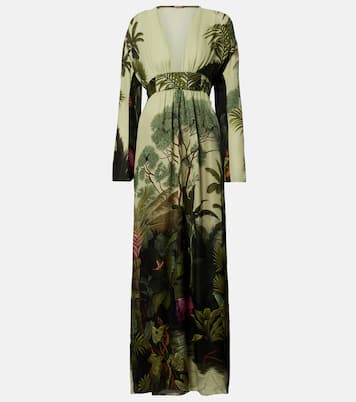 Robe longue en soie imprimée | Johanna Ortiz